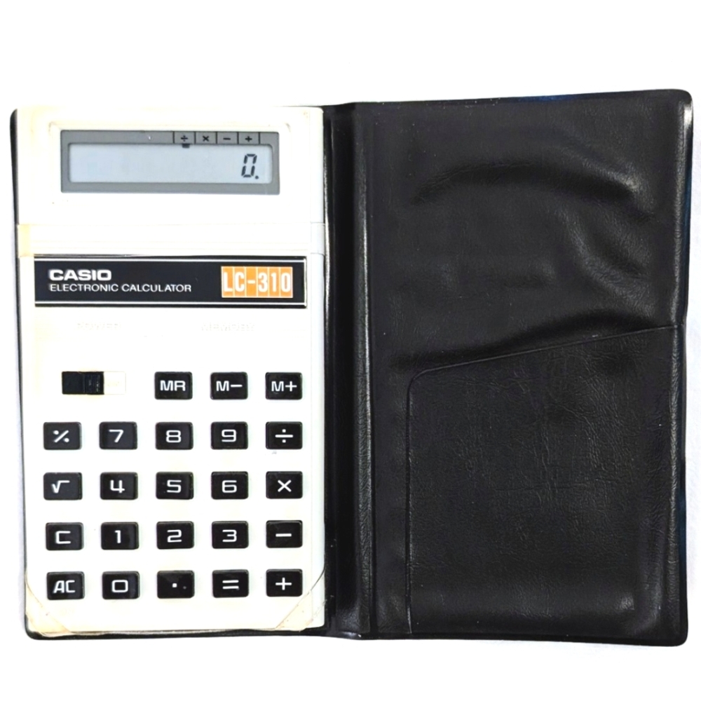 Casio LC-310 Vintage Electronic Calculator with Original Flip Case